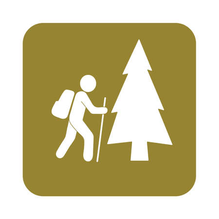 Hiking icon illustration isolated vector sign symbolのイラスト素材