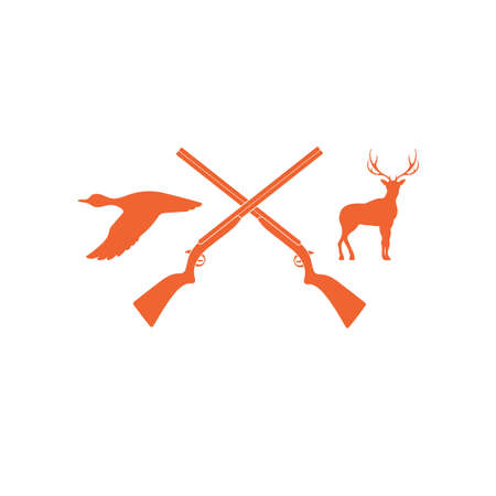 Hunting club logo icon. Vector illustrationのイラスト素材