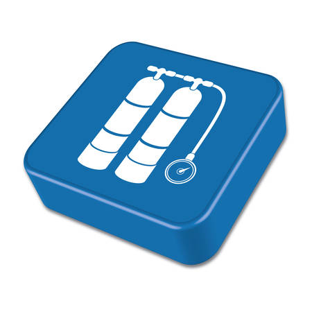 Scuba vector illustration. Diving equipment vector sign. Aqualung for swimming.

のイラスト素材
