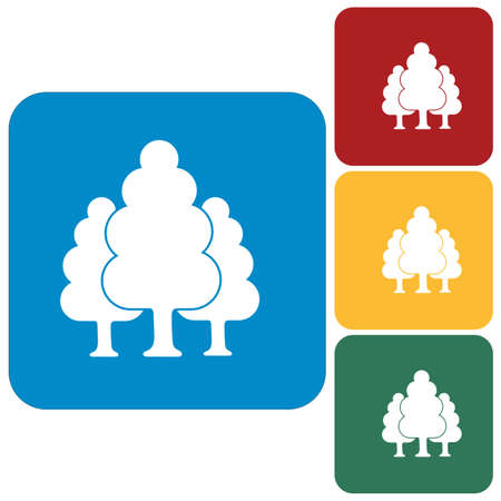 Deciduous forest icon. Vector illustrationのイラスト素材