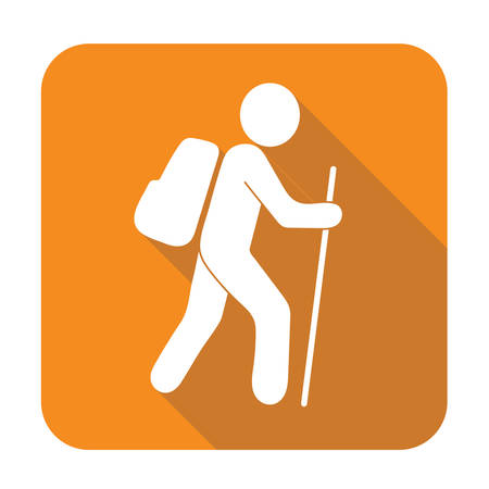 Hiking icon illustration isolated vector sign symbolのイラスト素材