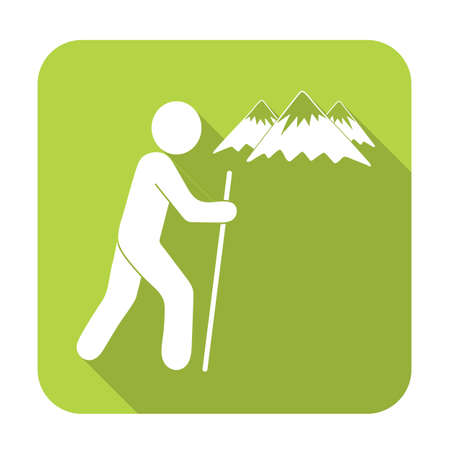 Hiking icon illustration isolated vector sign symbolのイラスト素材