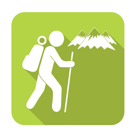 Hiking icon illustration isolated vector sign symbolのイラスト素材