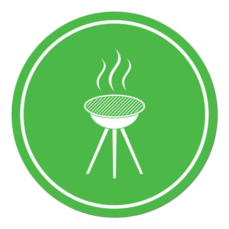Barbecue grill icon. Vector illustrationのイラスト素材