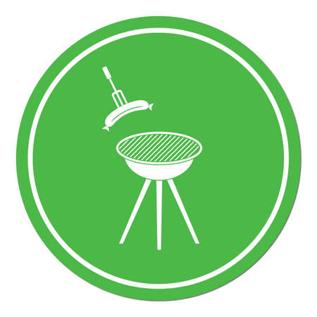 Barbecue sausage icon. Vector illustration.のイラスト素材