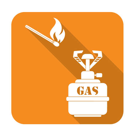 Camping stove icon vector. Vector illustration.のイラスト素材