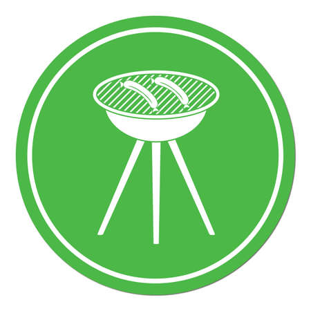 Barbecue sausage icon. Vector illustration.のイラスト素材