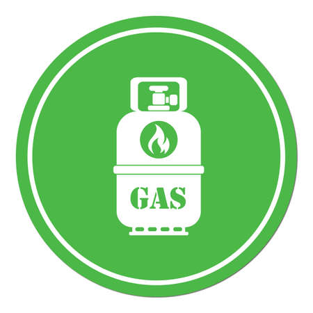 Camping gas bottle icon. Flat icon isolated. Vector illustrationのイラスト素材