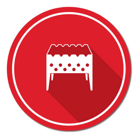 Camping Brazier icon. Vector illustrationのイラスト素材