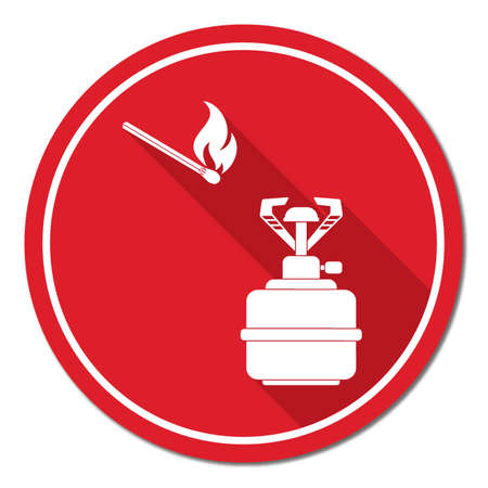 Camping stove icon vector. Vector illustration.のイラスト素材