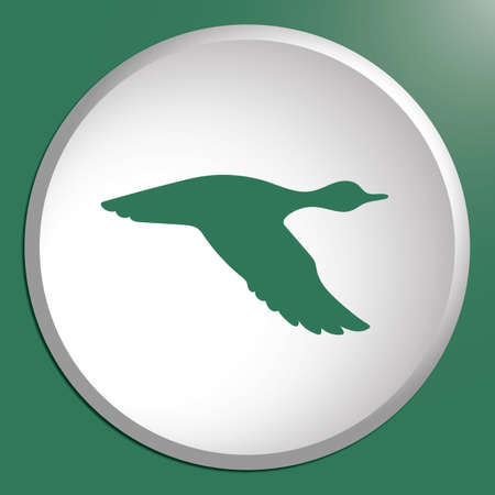 Vector silhouette flying duck. Vector illustrationのイラスト素材
