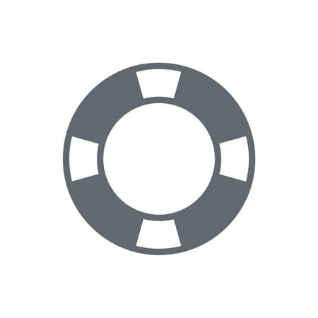 life buoy, icon isolated on white background flat styleのイラスト素材