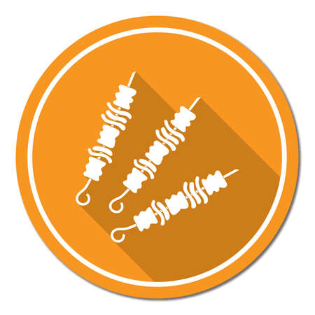 Grilled kebab icon. Vector illustrationのイラスト素材