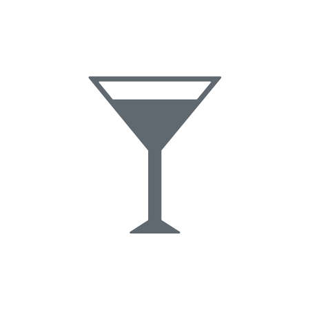Cocktail glass sign with martini vodka icon. Vector illustrationのイラスト素材