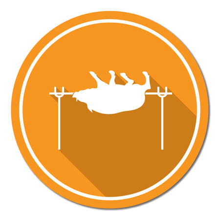 Grilled boar icon. Vector illustrationのイラスト素材