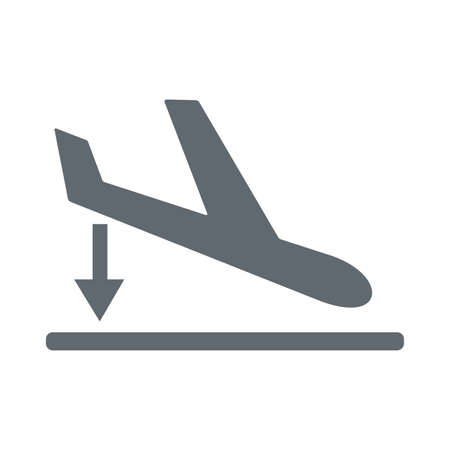 Departure landing  plane icon simple flat vector illustrationのイラスト素材