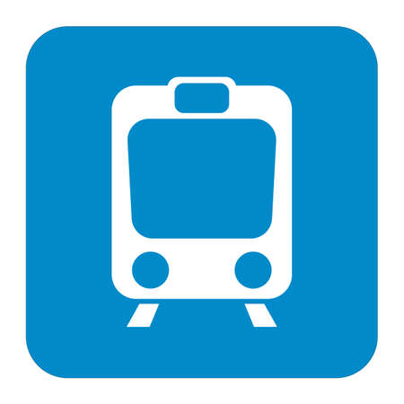 White silhouette train icon illustration.のイラスト素材