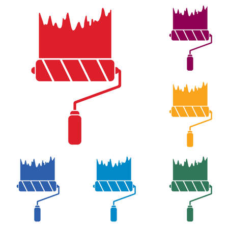 Paint roller icon.のイラスト素材