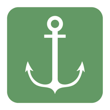 Nautical anchor icon, symbol or signのイラスト素材