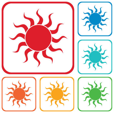 Sun stylized image icon. Vector illustrationのイラスト素材
