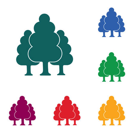 Deciduous forest icon. Vector illustration.のイラスト素材