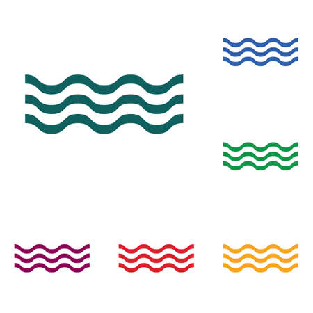Water waves icon. Vector illustration

のイラスト素材