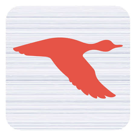 Vector silhouette flying duck. Vector illustrationのイラスト素材