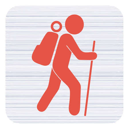 Hiking icon illustration isolated vector sign symbolのイラスト素材