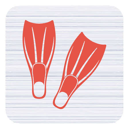 Diving flippers icon. Vector illustrationのイラスト素材