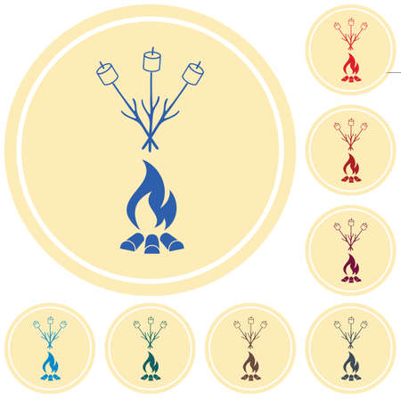 Zephyr on skewer icon. Vector illustrationのイラスト素材