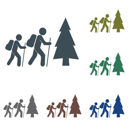 Hiking icon illustration isolated vector sign symbol

のイラスト素材