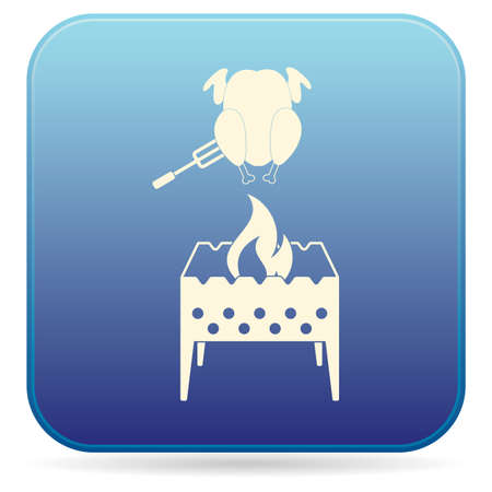 Brazier and chicken icon. Vector illustration

のイラスト素材