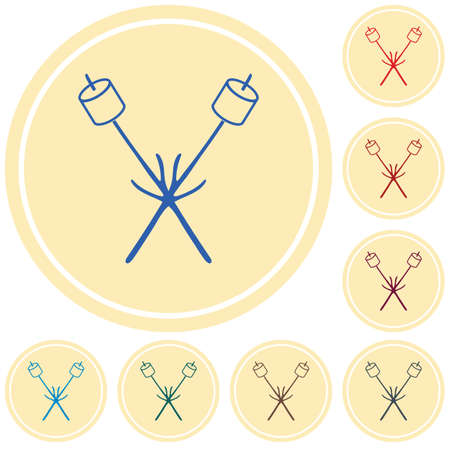 Zephyr on skewer icon. Vector illustrationのイラスト素材