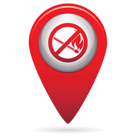 No Fire sign. Prohibition open flame symbol. Vector illustration のイラスト素材