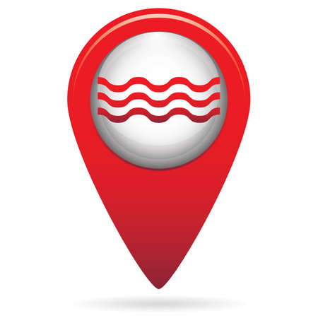 Water waves icon. Vector illustrationのイラスト素材