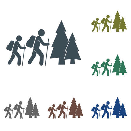 Hiking icon illustration isolated vector sign symbol

のイラスト素材