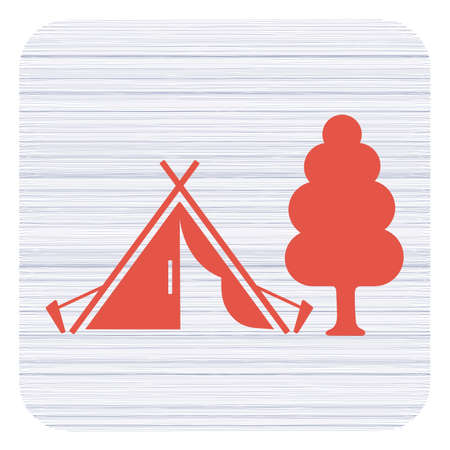 Stylized icon of tourist tent. Vector illustration

のイラスト素材