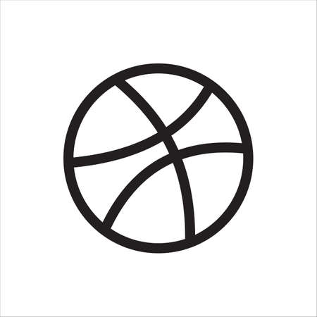 basketball icon vector illustration isolated on whiteのイラスト素材