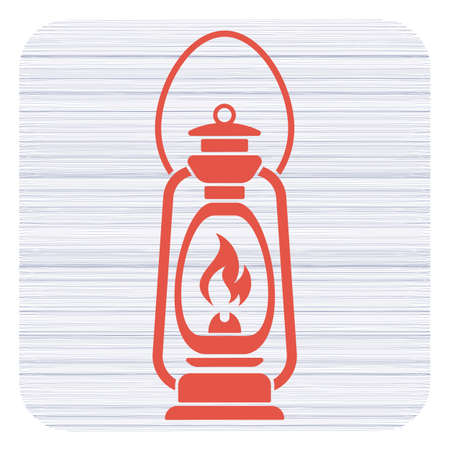 Antique Old Kerosene Lamp isolated. Retro design. Vector illustration.のイラスト素材