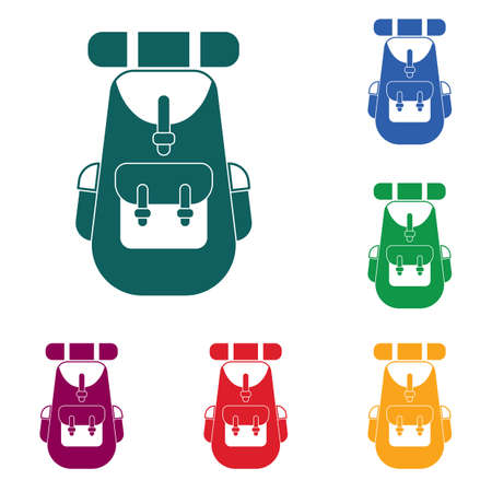 Backpack icon illustration isolated vector sign symbolのイラスト素材
