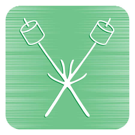 Marshmallow on skewer icon vector illustrationのイラスト素材