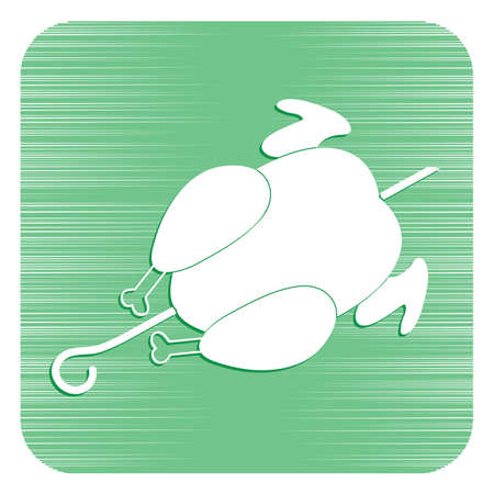 Chicken on a skewer icon vector illustrationのイラスト素材