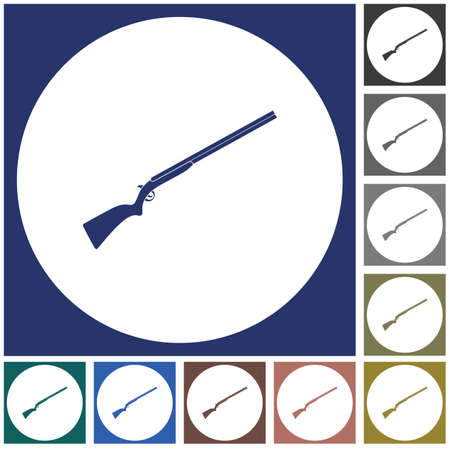 Hunting shot gun icon. Vector illustration

のイラスト素材