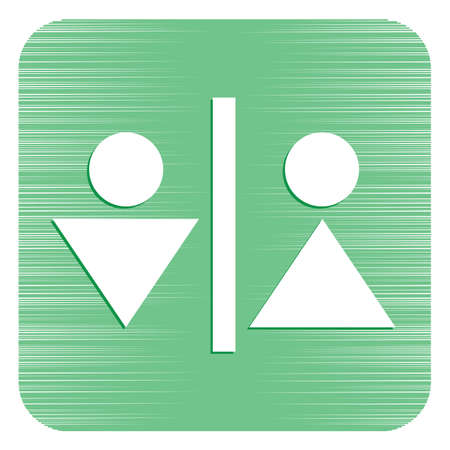 Man and Woman Toilet vector iconのイラスト素材