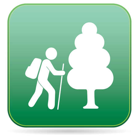 Hiking icon illustration isolated vector sign symbolのイラスト素材