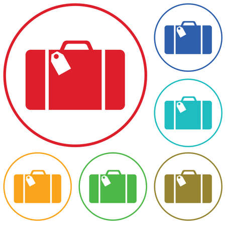 Suitcase travel isolated icon vector illustration designのイラスト素材
