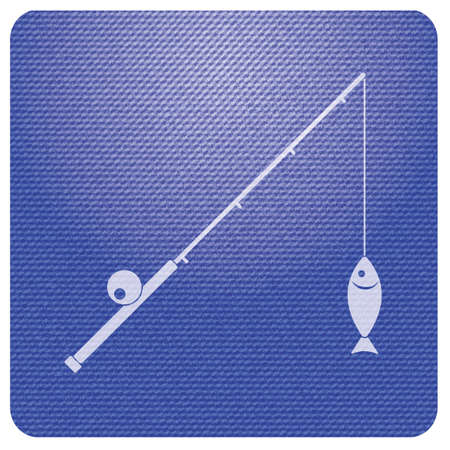 Fishing rod icon. Vector illustrationのイラスト素材