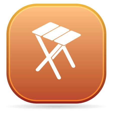 Camping stool icon. Vector illustrationのイラスト素材