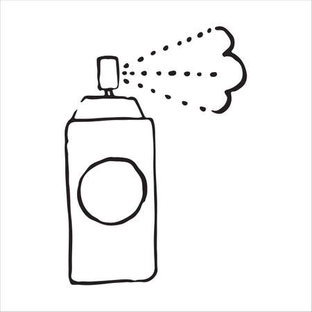 Spray can doodle icon, vector illustrationのイラスト素材