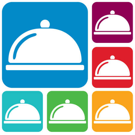 Cloche icon simple flat style vector illustrationのイラスト素材